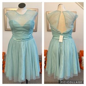 ❣️🆕Allure Bridals Tea Length Bridesmaid Dress 1468 Waterfall❣️